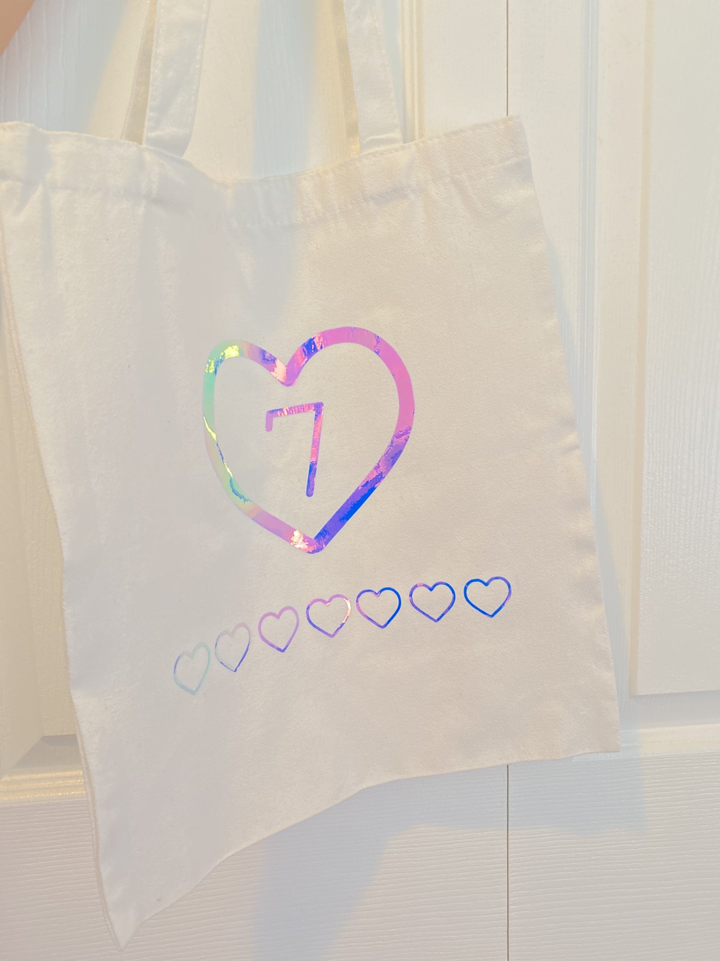 Tote bag- Heart Holographic - 7 Hearts